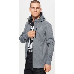 Bluzy męskie: Polarowa bluza z kapturem - Jasny szary