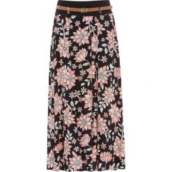 Spódnica maxi bonprix czarny w kwiaty. Czarne spódniczki damskie bonprix, w kwiaty, długie, maxi. Za 99,99 zł.