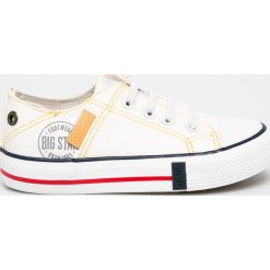 Big Star - Tenisówki dziecięce. Białe trampki dziewczęce BIG STAR, bez wzorów, z gumy, na sznurówki. Za 99,90 zł.