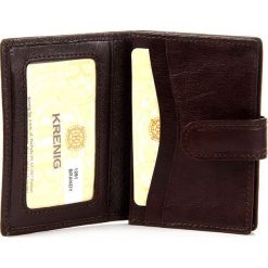 KRENIG Classic 12081 brązowe skórzane etui na wizytówki - Brązowy. Pomarańczowe etui męskie Krenig, ze skóry. Za 67,99 zł.