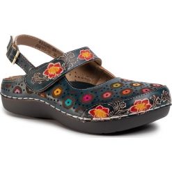 Sandały LAURA VITA - Bicllyo 25 JD2183-5D Jeans. Niebieskie klapki damskie LAURA VITA, bez wzorów, z jeansu, bez obcasa. Za 339,00 zł.