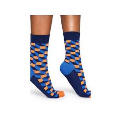 Skarpetki Happy Socks FIO01-6002. Szare skarpetki męskie Happy Socks, z bawełny. Za 24,43 zł.
