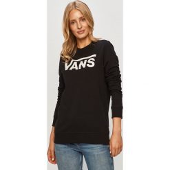 Vans - Bluza. Czarne bluzy damskie Vans, s, z nadrukiem, z bawełny, z długim rękawem, długie, bez kaptura. Za 259,90 zł.