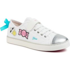 Sneakersy GEOX - J Ciak G. I J0204I 00010 C0653 D White/Multicolor. Białe półbuty dziewczęce Geox, na rzepy. W wyprzedaży za 249,00 zł.
