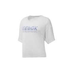 T-shirty z krótkim rękawem Reebok Sport Koszulka WOR Meet You There Layering. Białe topy sportowe damskie marki Reebok Sport, s, bez wzorów, bez kołnierzyka, z krótkim rękawem, krótkie, bez kaptura. Za 149,00 zł.