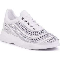 Sneakersy LORIBLU - 0E 3SN164 33 Nappa Bianco/Camoscio Bianco. Białe półbuty damskie Loriblu, bez wzorów, ze skóry, bez obcasa, na płaskiej podeszwie, bez zapięcia. W wyprzedaży za 1789,00 zł.