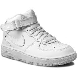 Buty NIKE - Force 1 Mid (PS) 314196 113 White/White/White. Białe półbuty dziewczęce Nike, na sznurówki. W wyprzedaży za 199,00 zł.