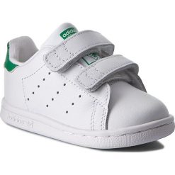 Buty adidas - Stan Smith Cf I BZ0520 Ftwwht/Ftwwht/Green. Białe półbuty chłopięce Adidas, z paskami. Za 199,00 zł.