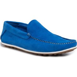Mokasyny GOE - FF1N3057 Blue. Niebieskie mokasyny męskie GOE, na co dzień, bez wzorów, ze skóry, bez zapięcia. Za 329,00 zł.