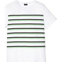 T-shirt w paski bonprix biały w paski. Białe koszulki męskie bonprix, xl, w paski, bez kołnierzyka, bez rękawów. Za 32,99 zł.