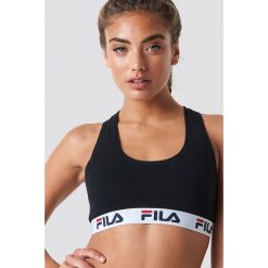 FILA Biustonosz Logo - Black. Czarne biustonosze bezszwowe marki Fila. Za 100,95 zł.