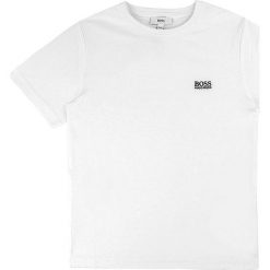 Boss - T-shirt dziecięcy 116-152 cm. Niebieskie t-shirty chłopięce Boss, z nadrukiem, z bawełny, bez rękawów. Za 149,90 zł.