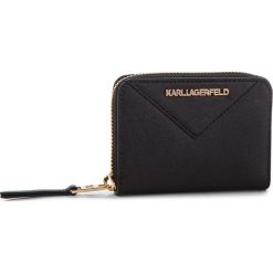 Mały Portfel Damski KARL LAGERFELD - COKW0004 Black/Gold. Czarne portfele damskie KARL LAGERFELD, ze skóry. Za 429,00 zł.