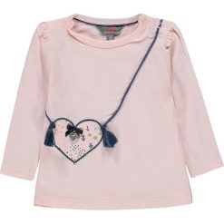 Bluza w kolorze jasnoróżowym. Różowe bluzy niemowlęce Kanz, z aplikacjami, z bawełny, z długim rękawem, długie, bez kaptura. W wyprzedaży za 35,95 zł.