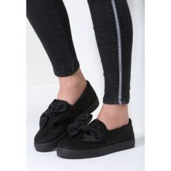 Trampki damskie slip on: Czarne Slip On Fire In Me