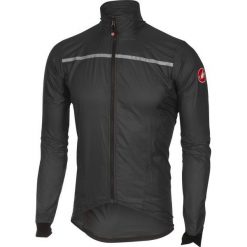 Castelli kurtka kolarska męska Superleggera Jacket, anthracite/yellow XL. Żółte kurtki sportowe męskie Castelli, xl, bez wzorów, bez kaptura, rowerowe. W wyprzedaży za 409,00 zł.