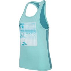 Damski top 4F Oceans Mint. Zielone topy damskie 4f, na lato, z nadrukiem, z bawełny, bez rękawów. Za 39,09 zł.