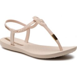 Sandały IPANEMA - Class Glam II Fem 26207 Beige/Beige 20660. Brązowe klapki damskie Ipanema, bez wzorów, z tworzywa sztucznego, bez obcasa. Za 89,99 zł.