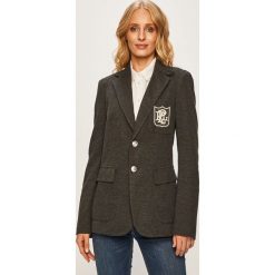 Polo Ralph Lauren - Żakiet. Szare marynarki damskie Polo Ralph Lauren, bez wzorów, z bawełny. W wyprzedaży za 699,90 zł.