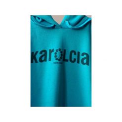 Karolcia. Niebieskie bluzy damskie marki Kurdemol, z dresówki, bez kaptura. Za 169,00 zł.