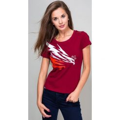 Surge Polonia Koszulka damska Orzeł Błyskawica bordowa r. XL. Czerwone bluzki damskie Surge Polonia, xl. Za 62,70 zł.