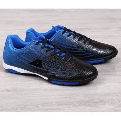 Turfy męskie na orlika czarno niebieskie American Club - czarny / niebieski. Niebieskie buty sportowe męskie American CLUB, bez zapięcia. Za 109,99 zł.
