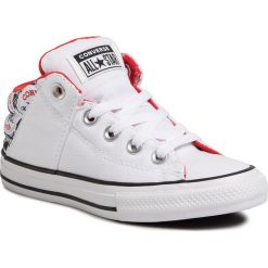 Trampki CONVERSE - Ctas Axel Mid 667092C White/University Red/Rush Blue. Białe trampki dziewczęce Converse, bez wzorów, z gumy, na sznurówki. Za 219,00 zł.