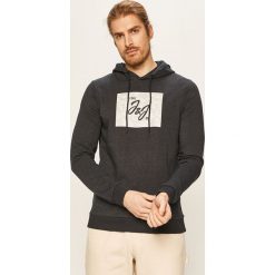 Jack & Jones - Bluza. Czarne bluzy męskie Jack & Jones, s, z aplikacjami, z bawełny, z kapturem, bez rękawów, z kapturem. W wyprzedaży za 99,90 zł.