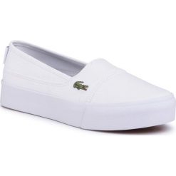 Tenisówki LACOSTE - Marice Plus Grand 120 1 Cfa 7-39CFA0026042 Wht/Nvy. Białe półbuty damskie Lacoste, bez wzorów, z gumy, bez zapięcia. Za 329,00 zł.