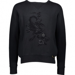Bluza w kolorze czarnym. Czarne bluzy męskie marki Replay, m, z aplikacjami, z bawełny. W wyprzedaży za 260,95 zł.