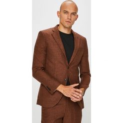 Premium by Jack&Jones - Marynarka. Brązowe marynarki męskie slim fit Premium by Jack&Jones, z materiału. W wyprzedaży za 339,90 zł.