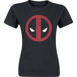 Deadpool Logo Koszulka damska czarny. Czarne bluzki z odkrytymi ramionami marki Deadpool, xxl, z nadrukiem, z okrągłym kołnierzem. Za 42,90 zł.