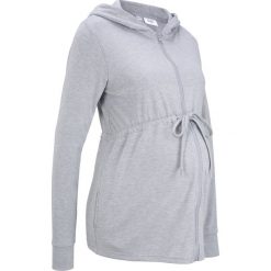 Bluza rozpinana ciążowa bonprix jasnoszary melanż. Szare bluzy damskie bonprix, s, bez wzorów, z wiskozy, bez rękawów, bez kaptura. Za 89,99 zł.