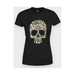 Koszulka damska Flower Skull. Koszulki damskie MegaKoszulki, m, bez wzorów, z bawełny, z podwójnym kołnierzykiem, bez rękawów. Za 54,90 zł.