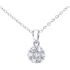 Naszyjniki damskie: Złoty naszyjnik z diamentami – dł. 46 cm