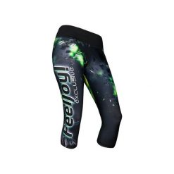 LEGGINSY 7/8 EXCLUSIVE CRYSTALS. Czarne legginsy damskie marki Feelj!, l, w kolorowe wzory, z dzianiny, do biegania. Za 240,00 zł.