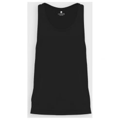 Tank top Męski tank top (bez nadruku, gładka) - czarny. Czarne t-shirty męskie MegaKoszulki, m, z nadrukiem, z bawełny, bez kołnierzyka. Za 44,90 zł.