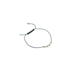 Bransoletka Kryształ Górski Sznurek złoto. Białe bransoletki damskie Brazi druse jewelry, z nylonu, z kryształem, złote. Za 70,00 zł.