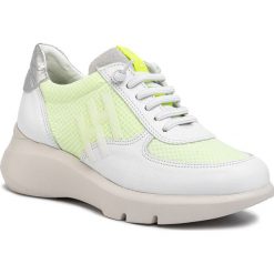 Sneakersy HISPANITAS - Cuzco HV00228 White. Zielone półbuty damskie Hispanitas, bez wzorów, ze skóry ekologicznej, bez obcasa, na obcasie, bez zapięcia. Za 499,00 zł.