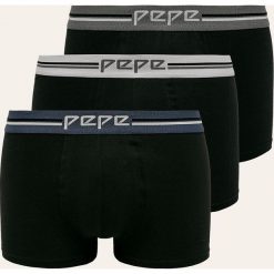 Pepe Jeans - Bokserki Wagner (3-pack). Czarne bokserki męskie Pepe Jeans, bez wzorów, z elastanu. W wyprzedaży za 99,90 zł.