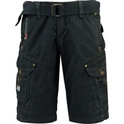 Bermudy "Peanut" w kolorze granatowym. Niebieskie spodenki i szorty męskie Geographical Norway Men, s, w paski, z bawełny. W wyprzedaży za 119,95 zł.