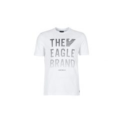 T-shirty z krótkim rękawem Emporio Armani ARMOL. Białe t-shirty męskie Emporio Armani, s, bez wzorów, bez kołnierzyka, krótkie. Za 319,20 zł.