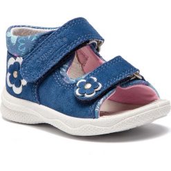 Sandały SUPERFIT - 4-00095-80 M Blau. Niebieskie sandały dziewczęce Superfit, ze skóry, bez zapięcia. Za 219,00 zł.