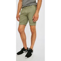 Tommy Jeans - Szorty. Zielone spodenki i szorty męskie marki Tommy Jeans, z elastanu, casualowe. W wyprzedaży za 299,90 zł.