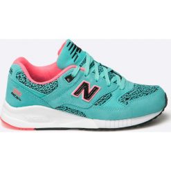 New Balance - Buty W530KIB. Zielone buty sportowe damskie New Balance, bez wzorów, ze skóry, sportowe. W wyprzedaży za 219,90 zł.