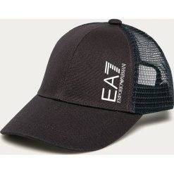 EA7 Emporio Armani - Czapka. Niebieskie czapki męskie EA7 Emporio Armani, bez wzorów, z bawełny. W wyprzedaży za 179,90 zł.