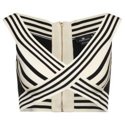 Top Elisabetta Franchi TK-18S-03E2-V249. Brązowe bluzki damskie Elisabetta Franchi, s, bez wzorów, z wiskozy, polo, bez rękawów. Za 1139,00 zł.