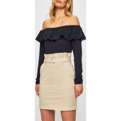 Pinko - Spódnica. Brązowe spódniczki damskie Pinko, w paski, z elastanu, casualowe, mini, ołówkowe. W wyprzedaży za 499,90 zł.
