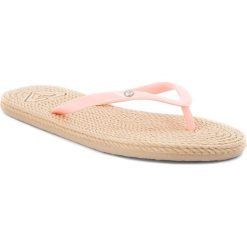 Japonki ROXY - ARJL100685 Peaches. Pomarańczowe klapki damskie Roxy, bez wzorów, z tworzywa sztucznego, bez obcasa. Za 99,00 zł.