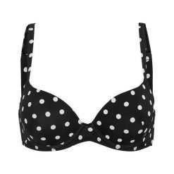 Happy Holly Biustonosz od bikini z efektem push-up Eliza czarny w kropki female czarny/ze wzorem 80D. Czarne biustonosze Happy Holly, bez wzorów. Za 119,00 zł.